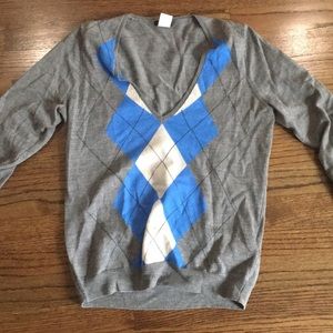 J crew argyle sweater